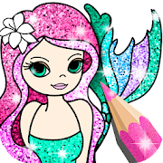 Mermaid Coloring Book Glitter - Ứng dụng tô màu hình vẽ cho bé